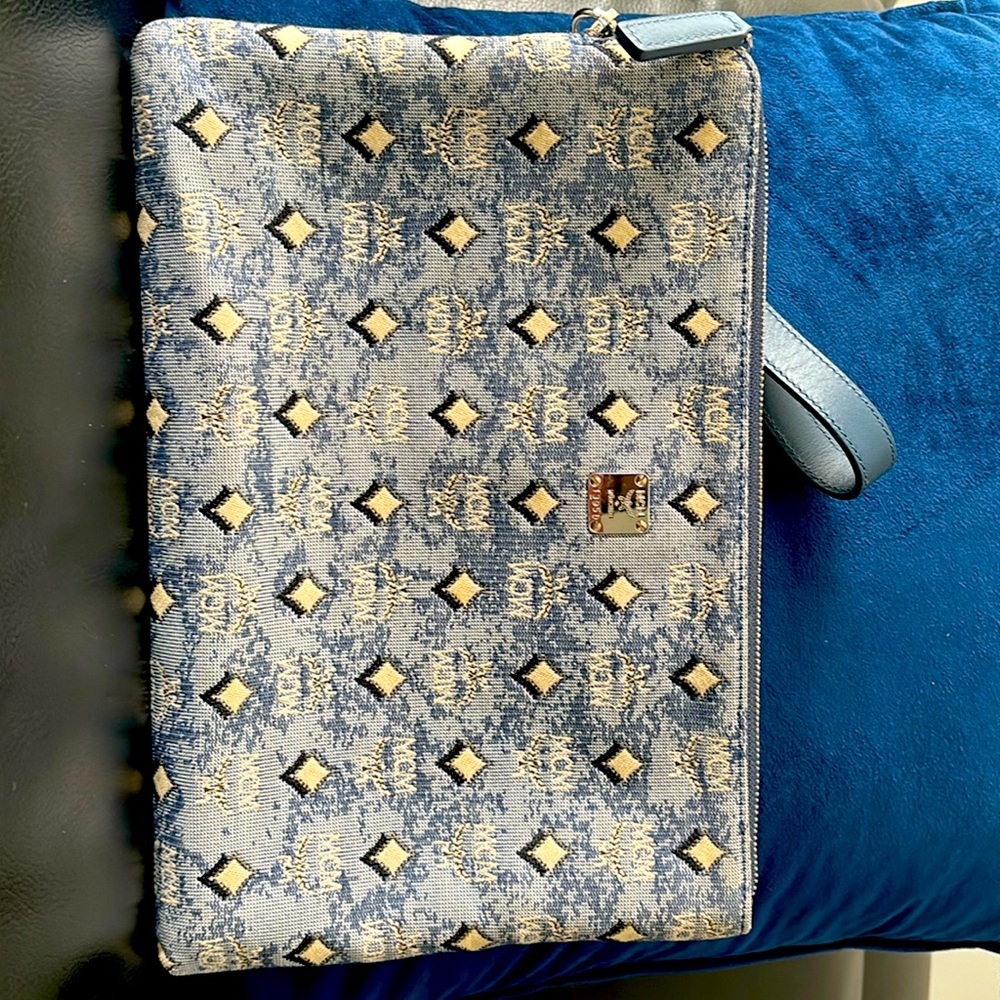Blue Jean MCM Large Pouch